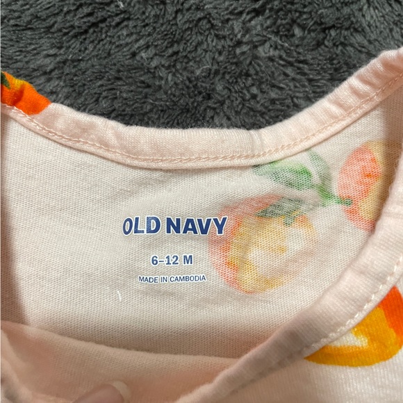 Old Navy 6-12M Pink Orange Print Dress - Picture 3 of 4